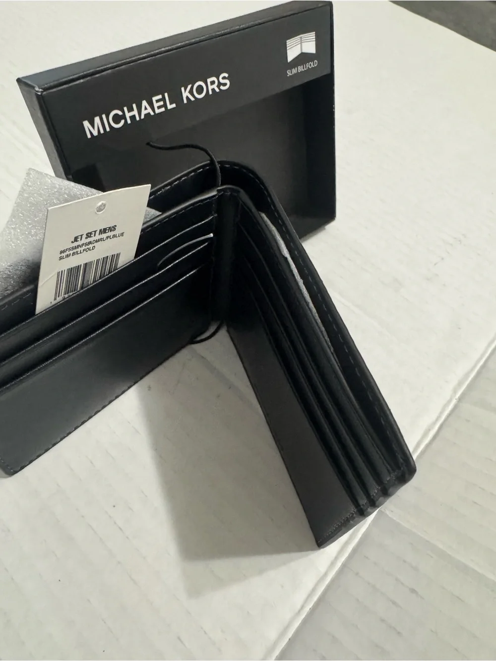 Michael Kors Black Jet set Trifold wallet NWT